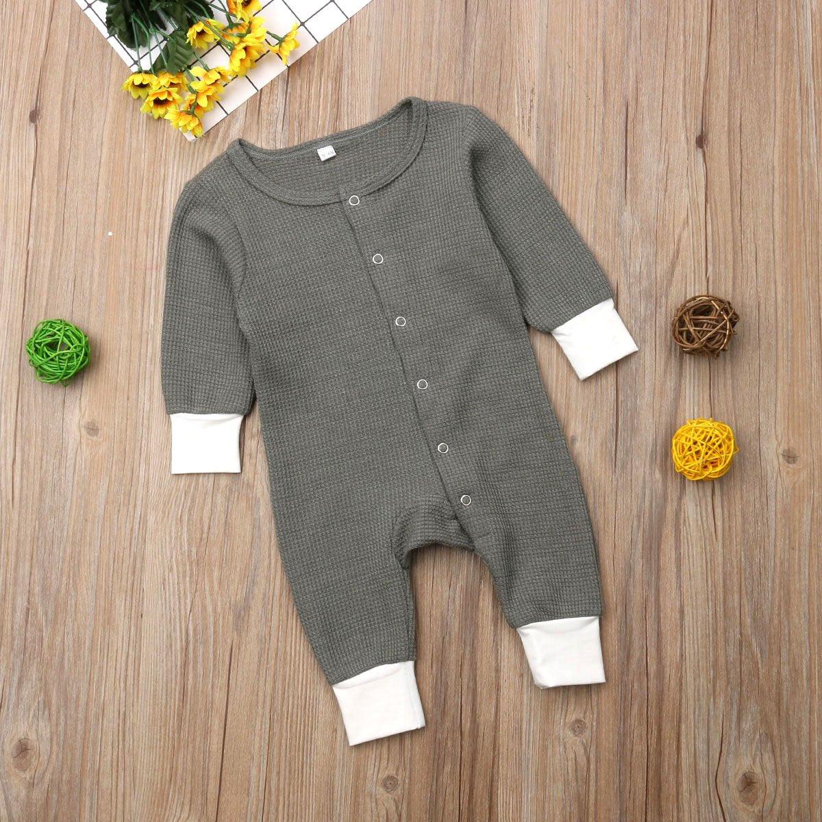 Baby Romper Jumpsuits Autumn Winter Warm Long Sleeve Rompers Clothes In Retro Classic Style