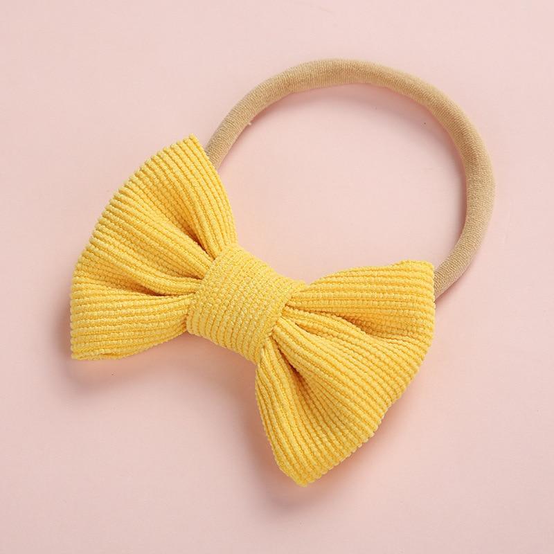 Baby Headband Bow Headbands For Girl Corduroy Head Band Thin Nylon Hairband Newborn Kids Hair Accessories Bow For Kids