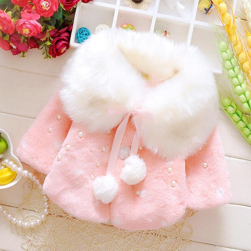 Baby Toddler Clothes Cute Fleece Fur Winter Warm Coat / Jacket for Kids Outerwear In Modern New Style