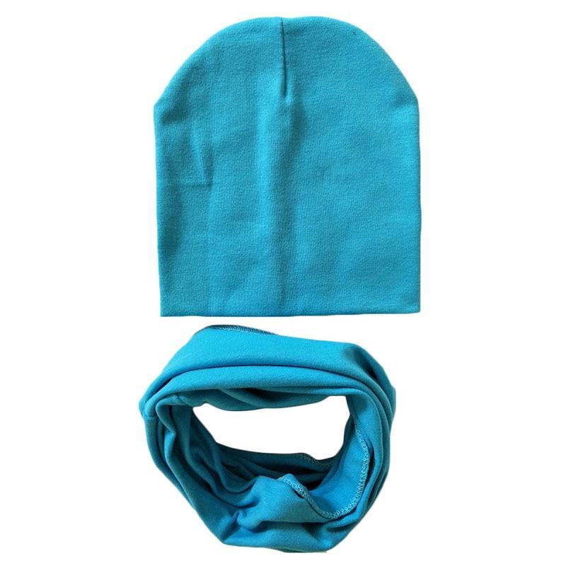 Winter Autumn Baby Hat Scarf Set Newborn Baby Bonnet Soft Cotton Warm Cap Kids Children With Scarf