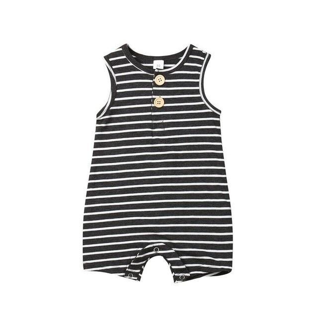 Summer Clothing Newborn Infant Baby Boy/Girl Striped Romper Sleeveless Outfit Jumpsuit Pajamas