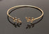 Elegant Silver Gold Leaf Fashion Simple Gold Silver Plated Cuff Bracelets For WomenIn Modern Jewelry style