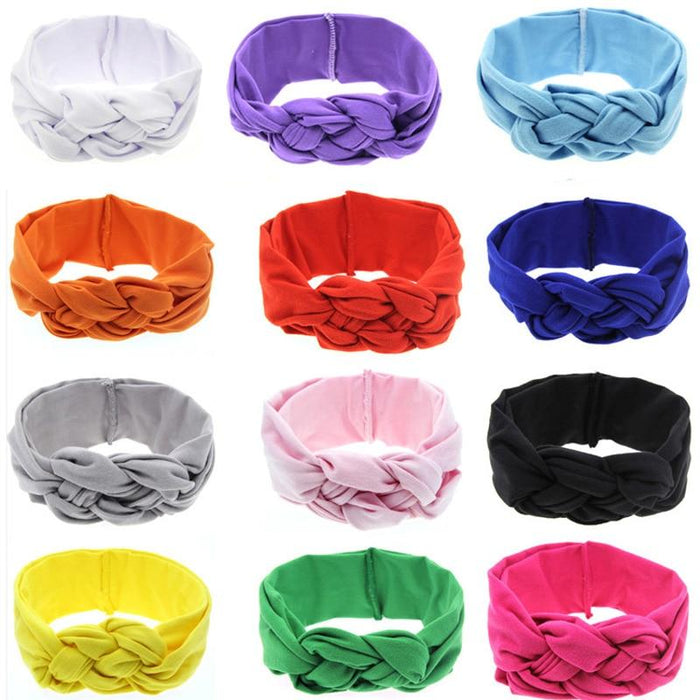 Modern Luxury Handmade Hair Band Headband Bow Hairbands Knot Kids Turban For Girls