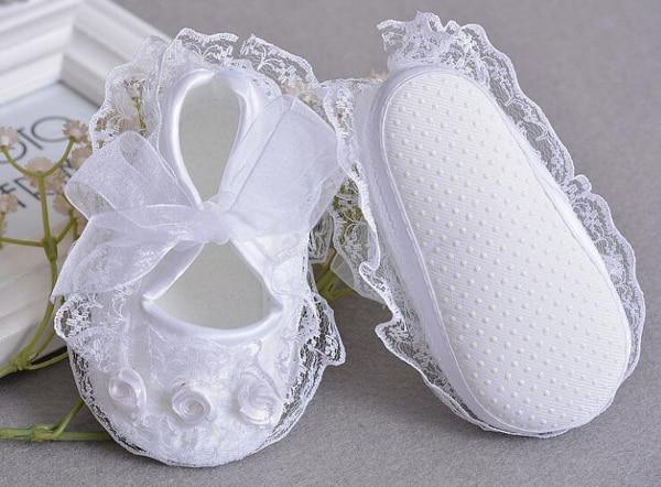 Baby Girls Princess Flowers White Elegant Luxury Shoes High Quality Lightweight Soft Sole Shoe