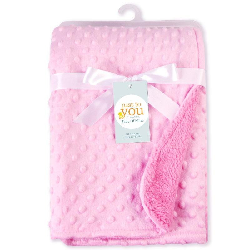 Modern Luxury New Baby Blanket Swaddling Newborn Thermal Soft Fleece Blanket Solid Bedding Set Cotton Quilt For Baby