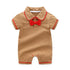 Style Summer Baby Boy girl Rompers 100% Cotton Gentleman Romper Toddler Kids Jumpsuits For Boys