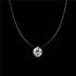 Popular Female Transparent Luxury Line Diamond Necklace In Silver Color Invisible Chain for Women In Modern New Style