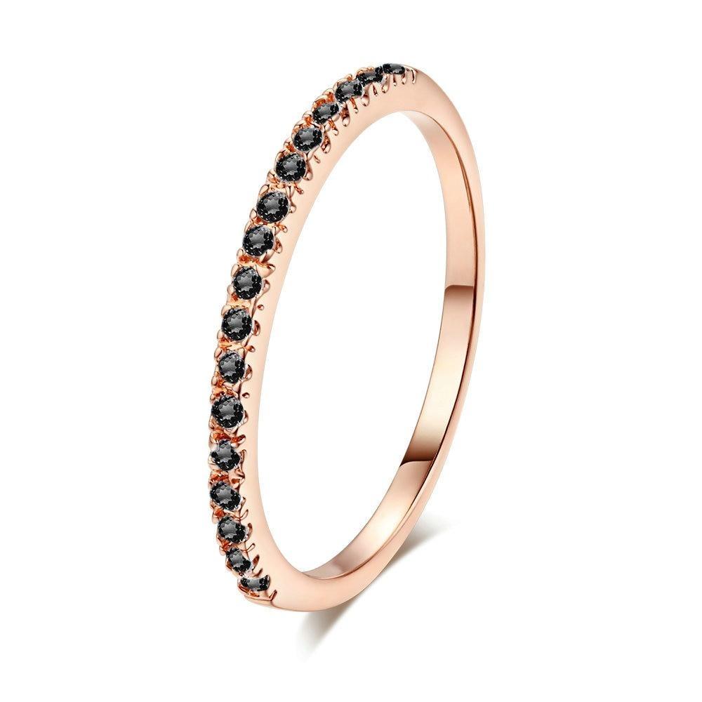 Luxury Diamond Wedding Ring For Women In Shiny Modern Classical Multicolor Mini Cubic Zirconia Rose Gold Style Color Cubic Zirconia Jewelry