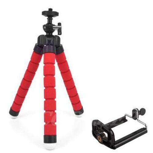 Flexible Sponge Mini Tripod With Bluetooth Remote Shutter Mini Camera Tripod Phone Holder Clip Stand