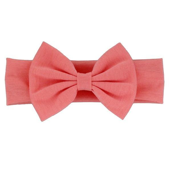 Cotton Elastic Newborn Baby Girls Solid Color Headband Bowknot Hair Band Children Infant Headband Bow for kids