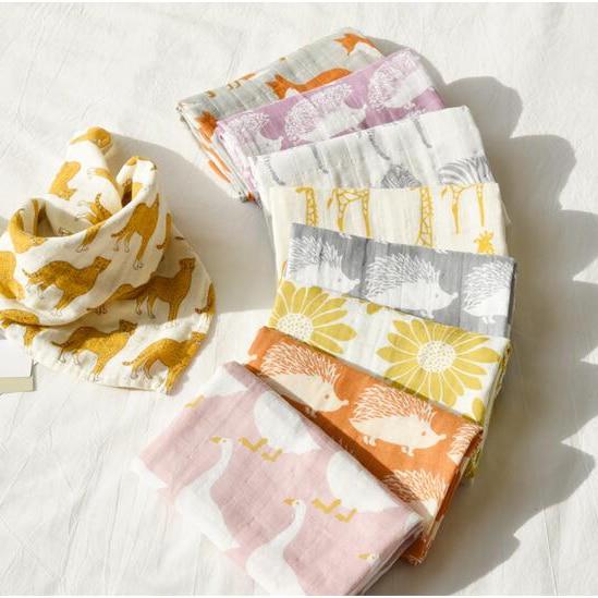 Baby Blankets Newborn Soft Organic Cotton Baby Blanket Muslin Swaddle Wrap Feeding Burp Cloth