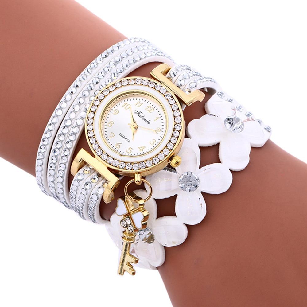 Women watches New luxury Casual Analog Alloy Quartz Watch PU Leather Bracelet Watches Gift For Female and Women