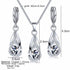 Luxury Diamond Crystal Shiny 925 Sterling Silver Elegant New Fashion Crystal Jewelry Set Zircon Necklace Earrings Set Decoration For Her