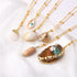 New Boho Conch Shell Amazing Necklace Sea Beach Shell Chain Pendant Elegant Necklace For Women Collier Femme Shell Cowrie Modern Summer Jewelry Bohemian