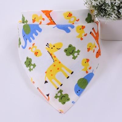 Cute Breathable Bibs Baby Feeding Cartoon Printing Super Absorbent Triangle Scarf Bib Cotton For Newborn Infant Girls And Boys