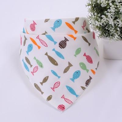 Cute Breathable Bibs Baby Feeding Cartoon Printing Super Absorbent Triangle Scarf Bib Cotton For Newborn Infant Girls And Boys