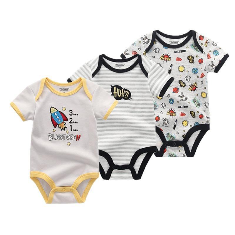 3PCS/Set Modern Fashion Baby Clothes Bodysuits Baby Clothes Unicorn Clothing Unisex 0-12M Baby Bodysuits Romper and Jumpsuit Set For Kids and Baby