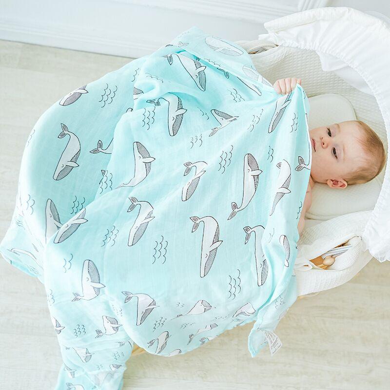 Newborn Swaddle Baby Multi-use  Bamboo Cotton Blanket Infant  Newborn Baby Wrap Blanket For Girls And Boys