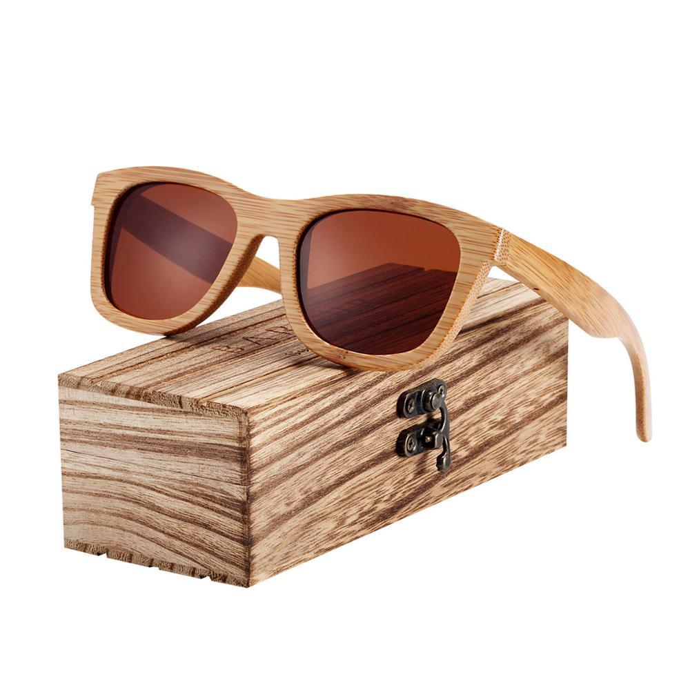 Handmade Bamboo Wood Luxury Retro Men and  Women Polarized Sunglasses Beach Wooden Glasses Oculos de sol With UV400 Protection l