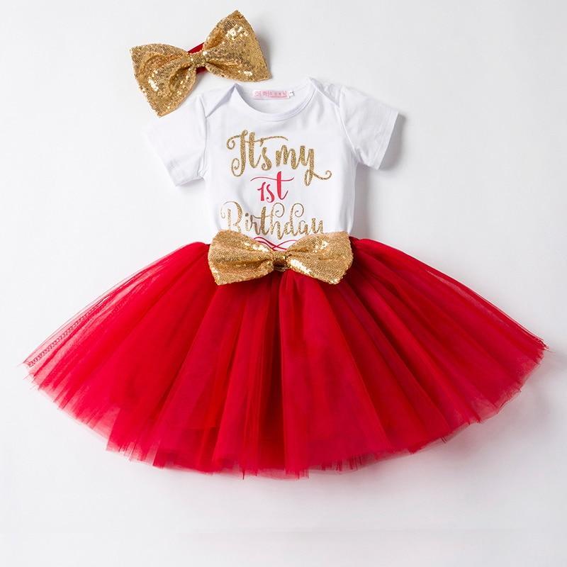 Baby First Birthday Outfits Tutu Tulle for 1 Year Party Fluffy Pink Communion Toddler Christening Gown Dresses For Girls