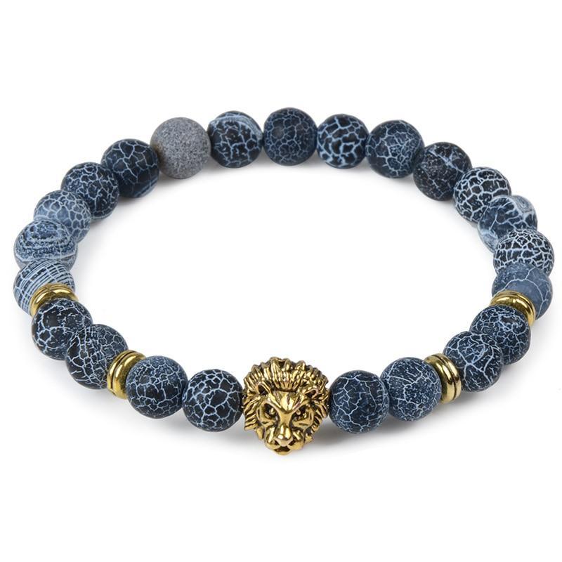 Modern Leopard Tiger Eye Lion Head Elegant Bracelet Owl Buddha Bead Luxury Bracelets Bangles Skull Charm Natural Stone Bracelet Yoga Jewelry For Men And Women