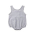 Modern Retro Summer Newborn Baby Girl / Boy Sleeveless Button Bodysuit Outfits Set Romper In elegant Deisgn