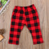 Modern Girls Red Pants For Newborn and Kids In Cute Baby Clothes Trousers Style Plaid Pants for Girls