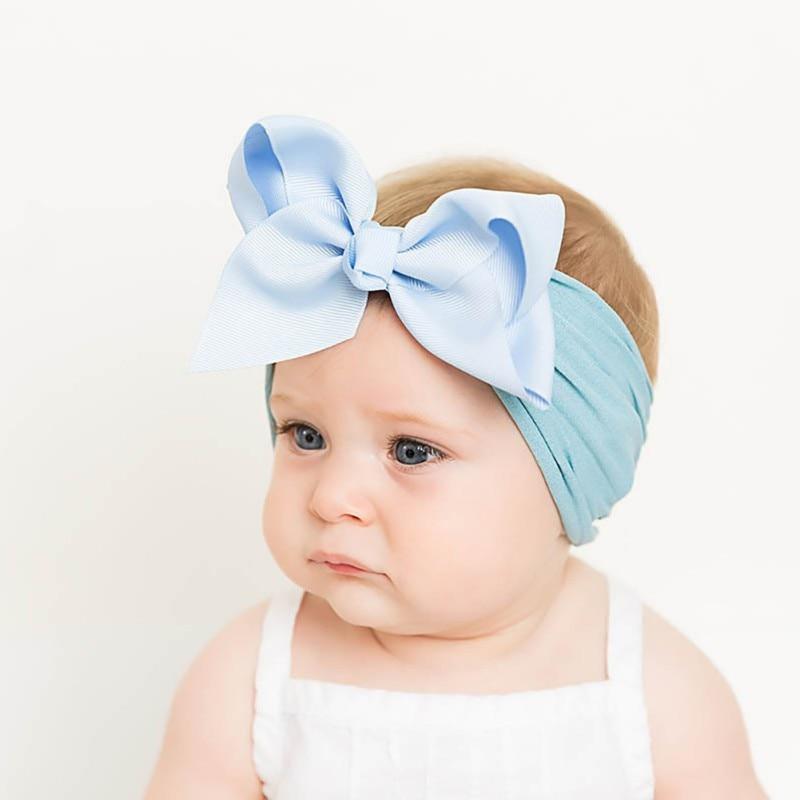 Baby Girls Headbands  Hair Accessories Turban Solid Head wear Hair Band Bow Girl Accessories