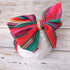 Modern Luxury Newborn Large Bow Cotton Rainbow Print Headwrap Baby Girl Fabric Messy Bow Turban Headband