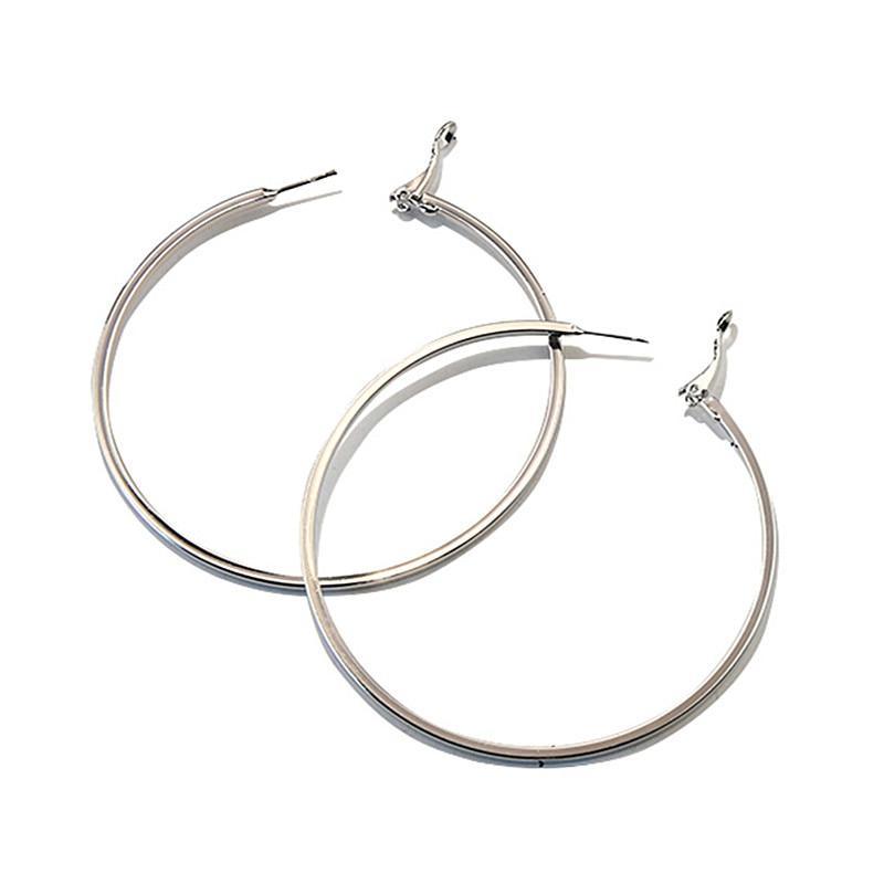 New Elegant Luxury Trendy Punk Big Size Hoop Earrings In Gold And Silver Color For Women