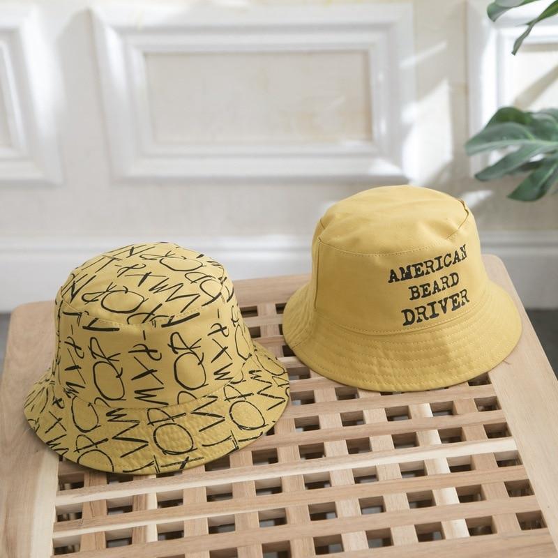 Children Summer Hat Double Sided Sun Caps For Boys And Girls Letter Printing Fisherman In Modern New Design