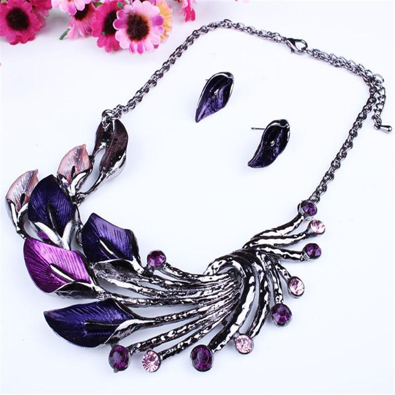 Necklaces Women High Luxury Elegant Lady Purple Peacock Necklace Delicate Jewelry Gift