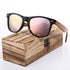 Luxury Handmade Polarized Handmade Bamboo Wood Universal Sunglasses In Zebra Wood Style  Vintage Wooden Frame Male Driving Sun Glasses Shades Gafas With Box and UV400Protection