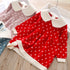 New Baby Winter Knitted Clothes Infant Toddler Tops Shirts For Baby Girls Retro Dress Design