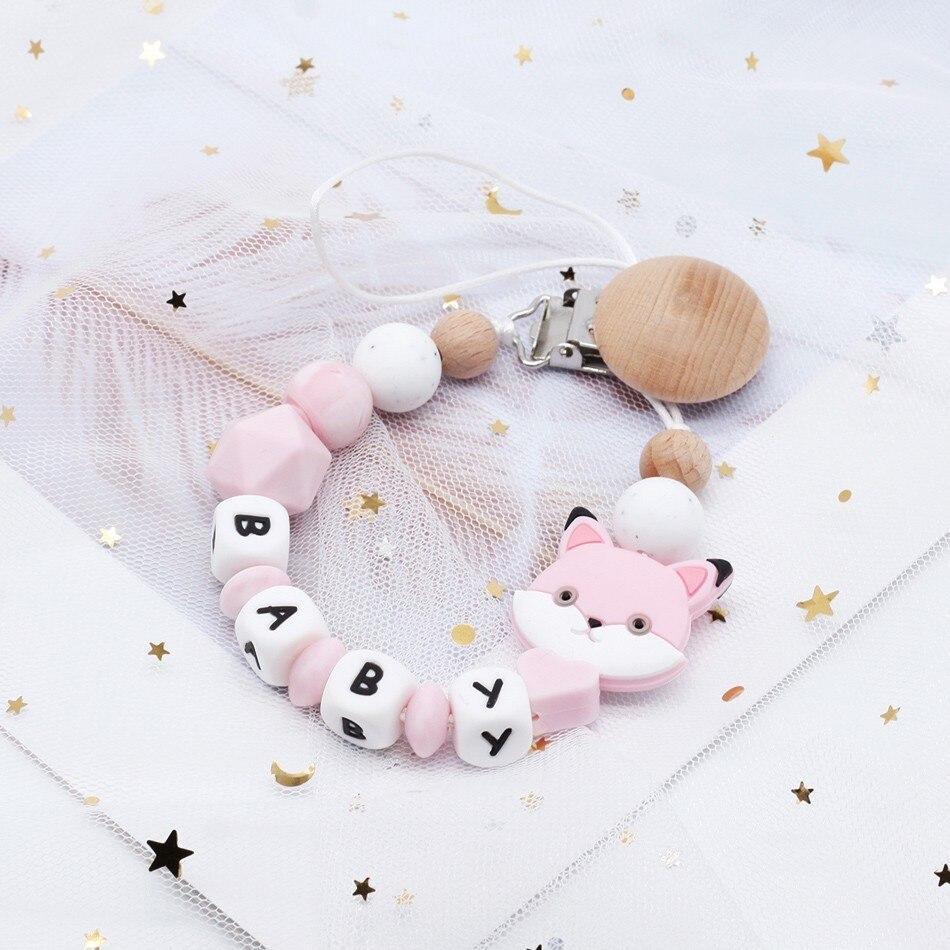 Modern Handmade Pacifier Personalize Silicone Beads Binky Clip Pacifier Chain Chew Baby Teether Toys For Baby