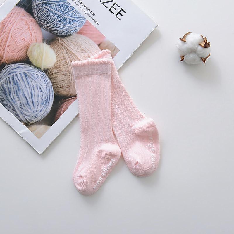 New Kids Stretchable Socks Toddlers Girls Big Bow Knee High Long Soft Cotton Lace Baby Comfortable Colorful  Socks