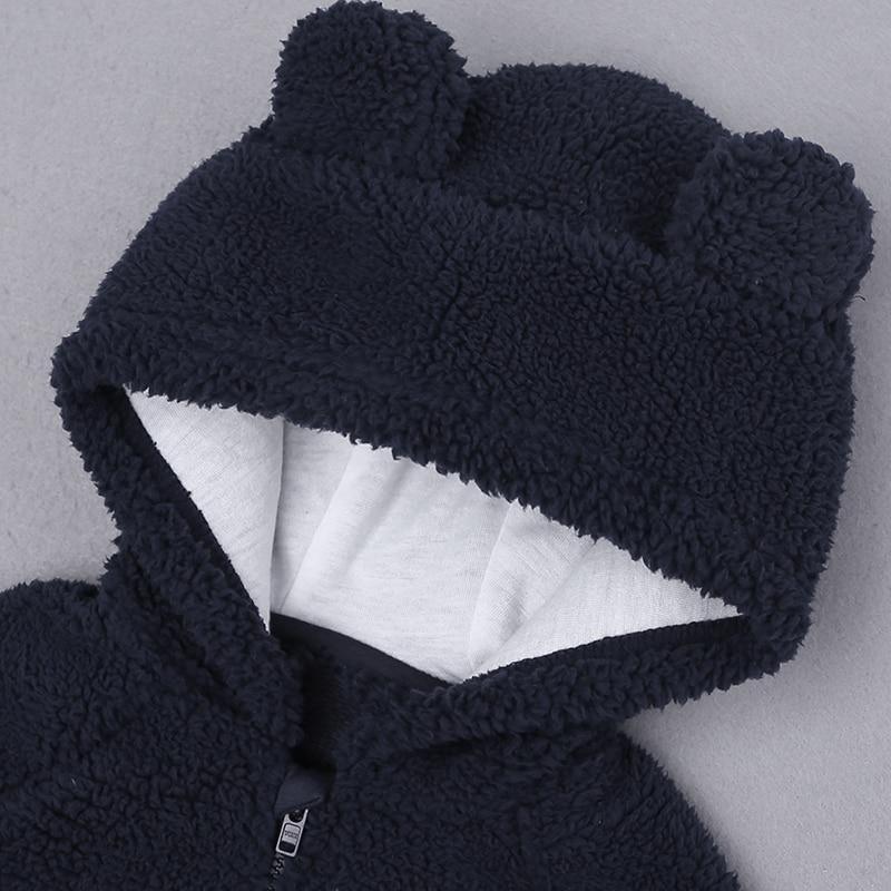 Newborn Baby Clothes Winter Warm Cartoon Bear Hooded Jacket & Coat For Baby Boy and Girls In Modern Style