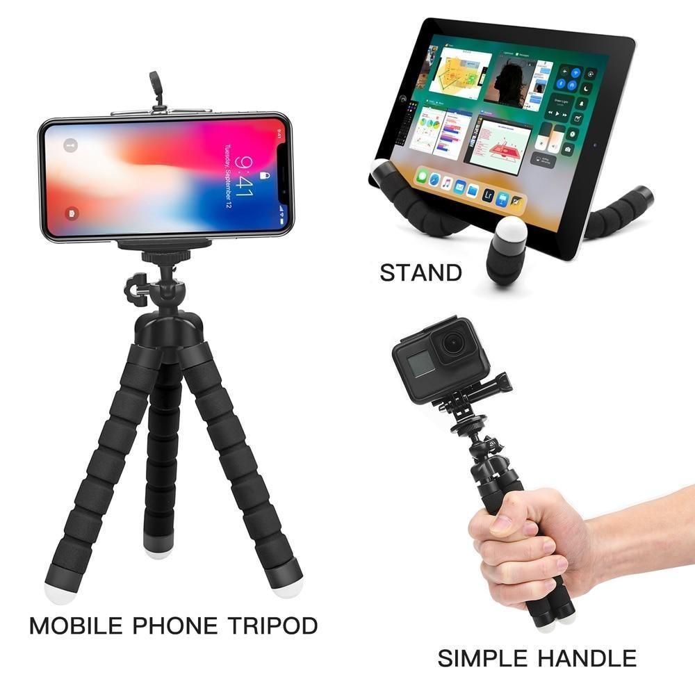 Flexible Mini Tripod For Mobile Phone Portable Bright Colors Smartphone Adjustable Tripod For Camera Phone Gadgets