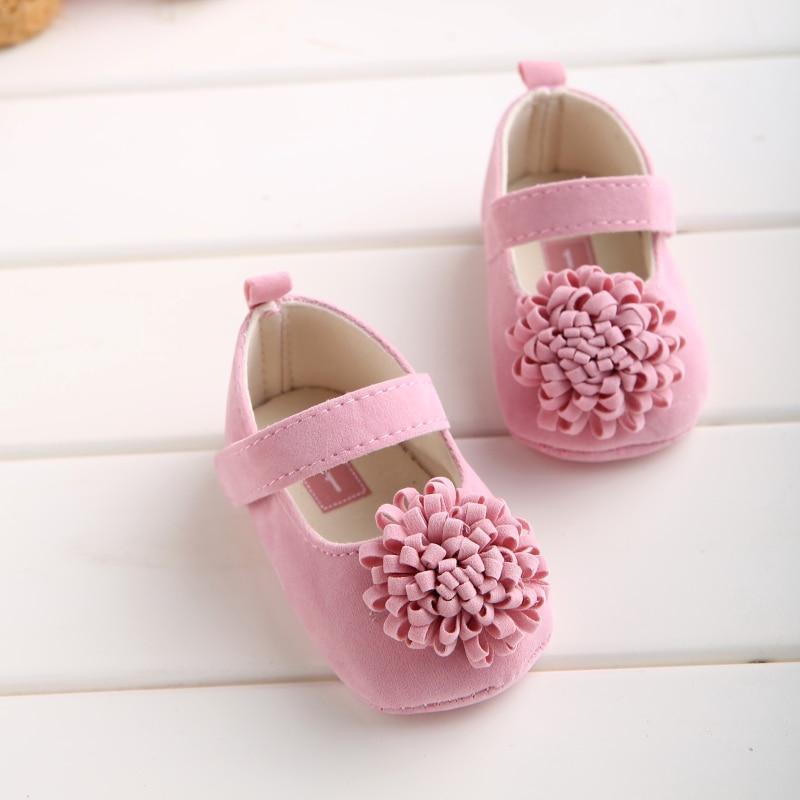 Candy Colors Newborn Baby Prewalker Princess Girl Crib Big Flower Soft Bottom Anti-slip Shoes Footwear  Shoes