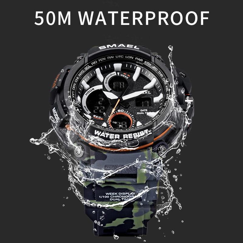 Modern Sport  Waterproof 50M Men Watches With LED Digital Display In Military Armi Relogio Masculino Style