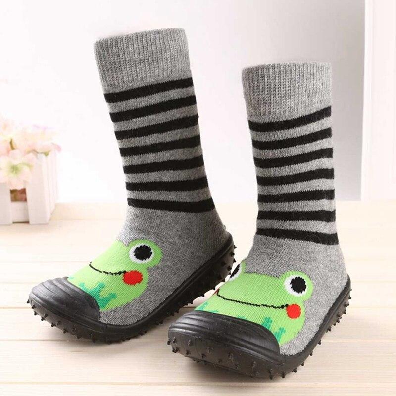 Newborn Baby Boys/Girls Socks With Anti-Slip Soft Rubber Soled Outdoor Foot Socks Animal Carton Floor Booties Socks For Kids