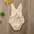 Newborn Infant Baby Boy/Girl Bodysuit Summer Button Jumpsuit Striped Casual Sleeveless Backless Solid Outfits Clothes for Girls