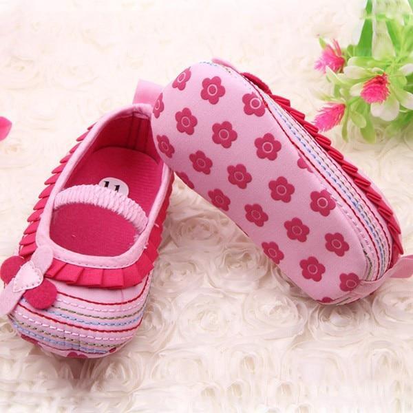 Baby Shoes Flower Ruffled First Walkers Toddler Soft Sole Patchwork Kids Comfortable Pre Walkers Shoe