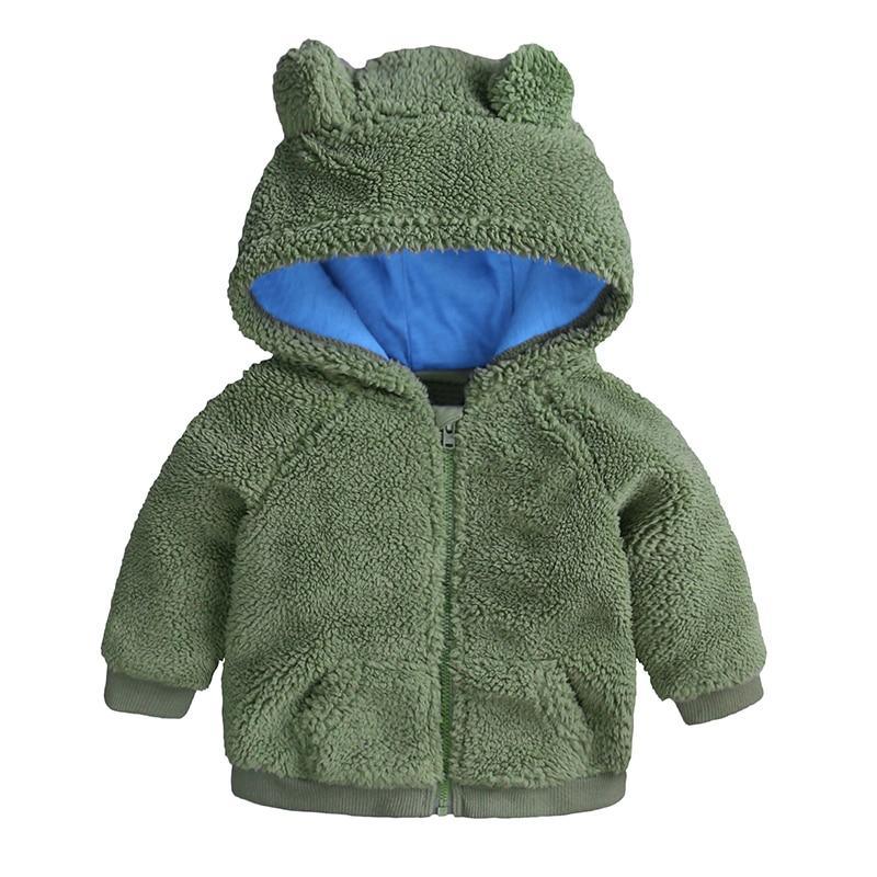 Newborn Baby Clothes Winter Warm Cartoon Bear Hooded Jacket & Coat For Baby Boy and Girls In Modern Style