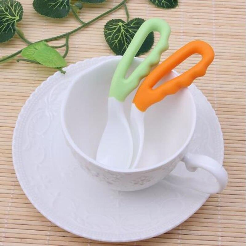 Baby Food Supplement Feeding Spoon Children's Products Curved Handle Easy To Grasp Children Tableware Baby Diet Training Spoon for eating