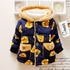 Luxury Newborn Children Plus Cute Hooded Cotton Jacket  Infant Clothing for Baby Girls In Elegant Colorful Design  For Winter