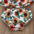 Newborn Baby Girls Outfits with Sunflower Top Dress Bottoms Bow Back Dress For Baby Girls