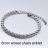 Luxury High Quality Unisex Silver Color Stainless Steel Beach Anklet For Women and Men Luxury Brecelet for Hand or Leg Chain Foot Jewelry