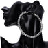 Modern Fashion Trendy Stunning Glass Rhinestone Gems Luxury Hoop Earrings For Women Elegant Jewelry Fashion Earrings