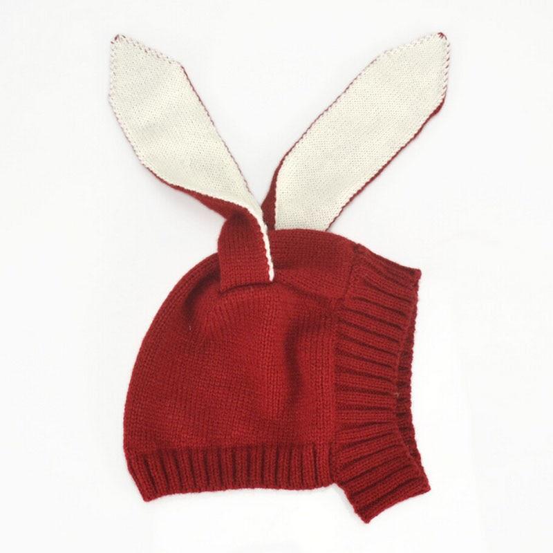 Mdoern Luxury Toddler Infant Knitted Baby Hat Adorable Rabbit Long Ear Hat Baby Bunny Beanie Cap Photo Props Cap